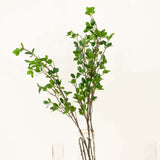 3 Pack | 43inch Artificial Green Petal Branches Leaf Spray, Faux Leaf Branches