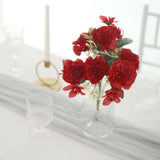 3 Pack | 14inch Red Artificial Silk Carnation Flower Arrangements