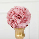 2 Pack | 7inch Mauve Artificial Silk Rose Kissing Ball, Faux Flower Ball