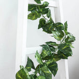 8ft | Green UV Protected Artificial Silk Ivy Leaf Garland Vine, Outdoor/Indoor