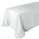 90x132 White Linen Rectangular Tablecloth, Slubby Textured Wrinkle Resistant Tablecloth