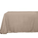 Taupe Rectangular Tablecloth, Linen Table Cloth With Slubby Textured, Wrinkle Resistant