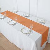 14x108Inch Orange Boho Chic Rustic Faux Burlap Cloth Table Runner