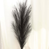 3 Stems | 44inch Black Artificial Pampas Grass Plant Sprays, Faux Branches Vase Flower Arrangement