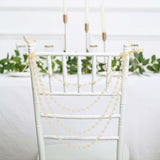 16inch Amber Gatsby Faux Pearl Beaded Wedding Chair Back Garland Sash