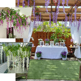 42inches Pink Artificial Silk Hanging Wisteria Flower Garland Vines