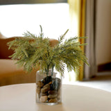 2 Bushes | 15Inch Artificial Sagebrush Fern Stems, Indoor Faux Plants