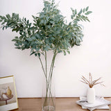 2 Bushes | 42inch Frosted Green Artificial Beech Leaf Branch, Faux Plant