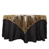 Shiny Black Gold Foil Polyester Table Overlay Disco Mirror Ball Theme, Linen Table Topper