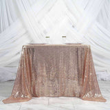 90" x 90" Blush | Rose Gold Premium Sequin Square Overlay