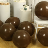 10 Pack Matte Pastel Cinnamon Brown Biodegradable Balloons 18inch, Round Eco-friendly