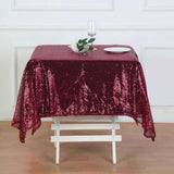 60x60inches Burgundy Duchess Sequin Square Overlay