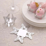 50 Pack 4inch Mini Metallic Silver Butterfly Cupcake Wrappers, Square Truffle Cup