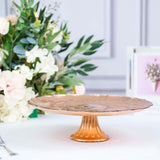 Glass Pedestal Cake Stand Plate, Cupcake Holder, Dessert/Appetizer Display - Scalloped Edge