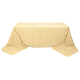 90x156inch Champagne 220 GSM Seamless Premium Polyester Rectangular Tablecloth