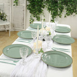 10-Pack Economy Round Plastic Charger Plates 13inch in Dusty Sage Green