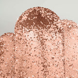 7ft Sparkly Rose Gold Double Sided Big Payette Sequin Chiara Backdrop Stand Cover For Fitted Round