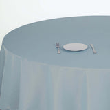 108" Dusty Blue Polyester Round Tablecloth