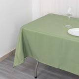 60"x102" Dusty Sage Green Premium Polyester Rectangular Tablecloth - 220GSM