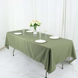 60"x126" Dusty Sage Green Polyester Rectangular Tablecloth