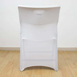 White Stretch Spandex Lifetime Folding Chair Cover