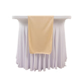 Beige Premium Scuba Polyester Table Runner, Wrinkle Free Table Linen