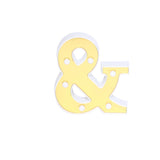 6" Gold 3D Marquee Symbol | Warm White 6 LED Light Up Symbol | &