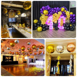 2-Pack Metallic Gold Sphere Balloons, Orbz Mylar Balloons Helium or Air-Filled Party