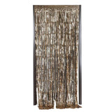 8ft Champagne Metallic Tinsel Foil Fringe Doorway Curtain Party Backdrop