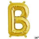 16" Shiny Metallic Gold Mylar Foil Alphabet Letter & Number Balloons