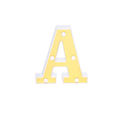 6" Gold 3D Marquee Letters | Warm White 5 LED Light Up Letters | A