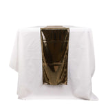 Shiny Black Gold Foil Linen Table Runner Disco Mirror Ball Theme, Polyester Table Runner