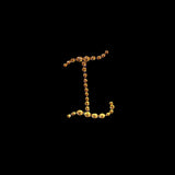 12 Pack | 1.5inch Gold Rhinestone Monogram Letter Jewel Sticker Self Adhesive DIY Diamond Decor - I