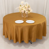 108" Gold Lamour Satin Round Tablecloth