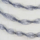 3 Rolls | 28ft Silver Ruffled Tissue Paper Party Streamers, Crepe Paper Backdrop Decorations