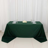 90x156inch Hunter Emerald Green Premium Scuba Wrinkle Free Rectangular Tablecloth Seamless Scuba