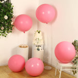 5 Pack Large Matte Pastel Pink Biodegradable Balloons, 36inch Round Eco-friendly