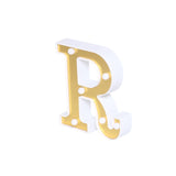 6" Gold 3D Marquee Letters | Warm White 6 LED Light Up Letters | R