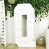 4ft White Large Marquee Light Up Letter Q Mosaic Balloon Frame Pre-Cut Foam Board 10 Warm White