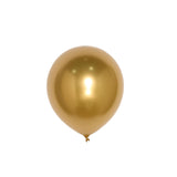 25 Pack | 12inches Metallic Chrome Gold Latex Helium or Air Party Balloons