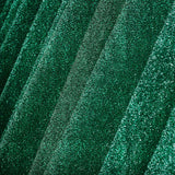 Hunter Emerald Green Metallic Shimmer Tinsel Event Background Drapery Panel, Photo Backdrop Curtain