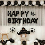 31" Black Mustache Shaped Mylar Balloon, Foil Party Balloons