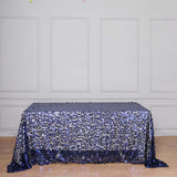 90x132 Navy Blue Big Payette Sequin Rectangle Tablecloth