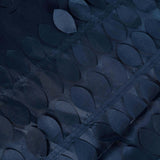 120inch Navy Blue 3D Leaf Petal Taffeta Fabric Round Tablecloth#whtbkgd