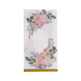 20 Pack White Pink Peony Flowers Print Disposable Party Napkins with Gold Edge#whtbkgd