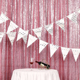 8ftx8ft Pink Sequin Event Background Drape, Photo Backdrop Curtain Panel