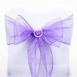 5pc x Chair Sash Organza - Purple