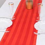 12x108inch Red Satin Stripe Table Runner, Elegant Tablecloth Runner