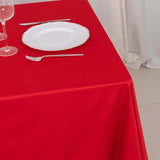 70" Red Premium Scuba Wrinkle Free Square Tablecloth, Scuba Polyester Tablecloth