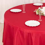 120inch Wine Seamless Polyester Round Tablecloth